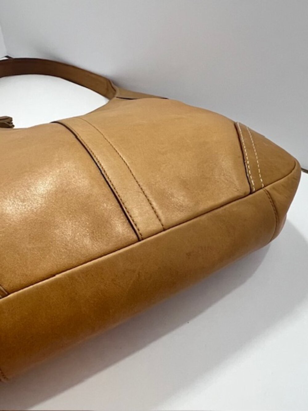 COACH HAMILTON HOBO LEATHER SHOULDER BAG #10280 CAMEL - Picture 16 of 16
